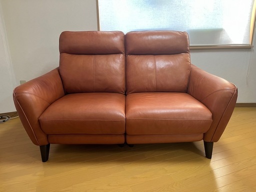 【美品】引っ越し間近の為、値下げしました！ニトリ 高級ソファ 2人用両電動リクライニングソファ アネーロ
