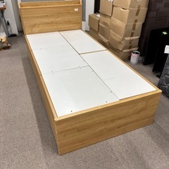 美品！シングルサイズ☆引出し収納付☆フレーム、マットレスセット☆お買得ベッド☆の画像