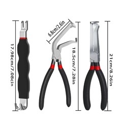 カプラー外し工具 3本セット 車用クリップ 外し ツール 収納バッグ付の画像