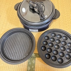 電気グリル鍋　プレート2枚付きの画像