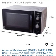 TOSHIBA 電子レンジの画像