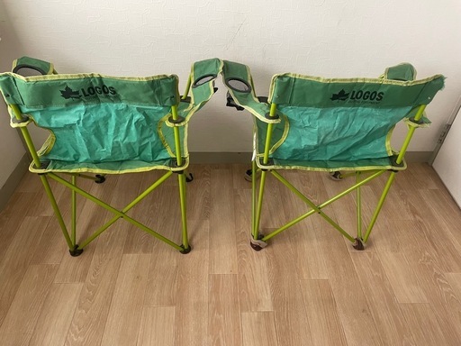 ☆ LOGOS ロゴス ☆ アウトドアチェア 2脚セット グリーン キャンプ W