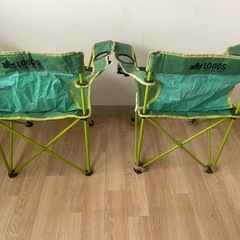 ☆ LOGOS ロゴス ☆ アウトドアチェア 2脚セット グリーン キャンプ Wドリンクホルダーの画像