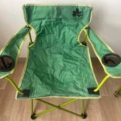☆ LOGOS ロゴス ☆ アウトドアチェア 2脚セット グリーン キャンプ Wドリンクホルダーの画像