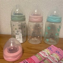 【未使用品あり】Smart Angel 広口哺乳瓶 250ml おまけ付きの画像