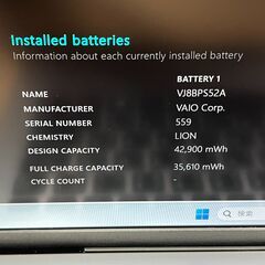 美品〉11116　VAIO VJPG13C11N　16GB/SSD256  i5 第10世代　office2024　高性能の画像