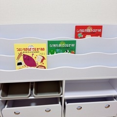 絵本棚 えほん棚 おもちゃ収納 おもちゃ 収納 ラック おもちゃ箱 ボックス BOX 本棚 ブックシェルフ おもちゃ棚 玩具 カラーボックス 絵本 棚 木製 北欧風 キャスター付き 大容量 子供 こども 子ども リビングの画像