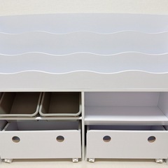 絵本棚 えほん棚 おもちゃ収納 おもちゃ 収納 ラック おもちゃ箱 ボックス BOX 本棚 ブックシェルフ おもちゃ棚 玩具 カラーボックス 絵本 棚 木製 北欧風 キャスター付き 大容量 子供 こども 子ども リビングの画像