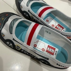 【未使用】トミカ　パトカー　上履き　19cmの画像