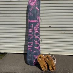 【スノボ引退新春価格】スノーボード３点セット　レディース　ステップイン　ボード　ブーツ　ビンディング の画像