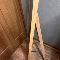 無印オーク材　姿見の画像