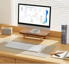 モニタースタンド テーブル 机 木製 幅40 x 20×10 ブラック　傷ありの画像