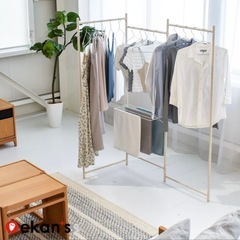 コンパクト３連物干し 折りたたみ 
室内物干し 物干しスタンド 洗濯物干し の画像