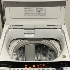 日立 BEATWASH 2019年式　洗濯機7kg 　動作良好の画像