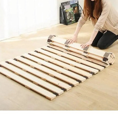 丸められる　すのこベッドの画像