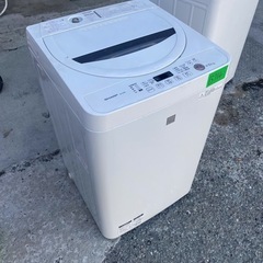 NO B714🌈福岡市内配送設置無料✨🌈洗濯機 シャープ 一人暮らし 4.5kg 風乾燥  ES-G4E3-KWの画像