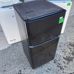 ハイアール Haier 直冷式冷蔵庫 （106L・右開き） 2ドア ブラック JR-N106H-Kの画像