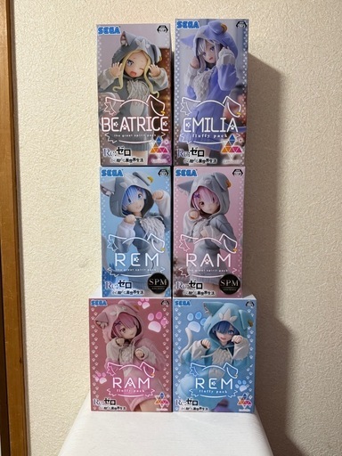 リゼロ レム ラム ベアトリス エミリア フィギュア 大量 まとめ売り 6体 リゼロ レム ラム ベアトリス エミリア フィギュア 大量 まとめ売り 6体