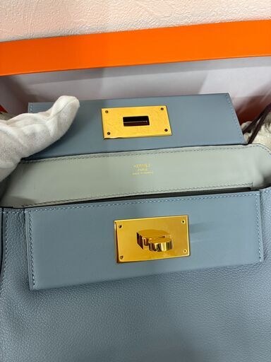 エルメス　2424ミニ　ブルーリン　GHW