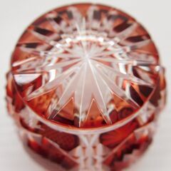 薩摩切子 猪口 薩摩びーどろ工芸作の画像