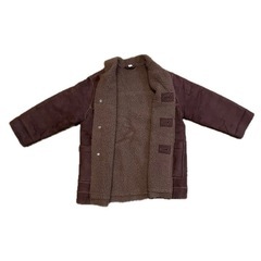 UNIQLO スウェード調コート 裏地ボア 110 アウター ムートンコート風の画像