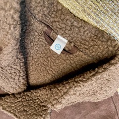 UNIQLO スウェード調コート 裏地ボア 110 アウター ムートンコート風の画像