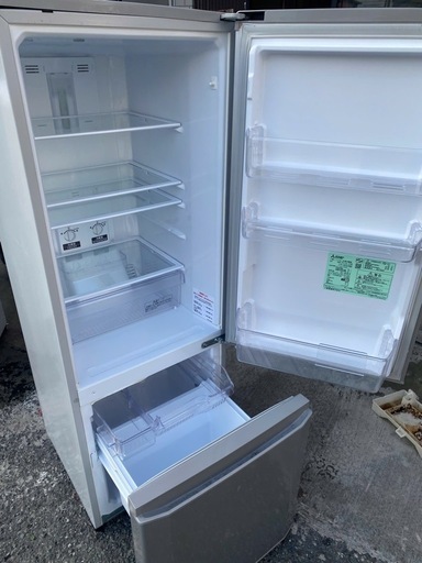 NO B708?福岡市内配送設置無料✨?MR-P17C-S 冷蔵庫 ピュアシルバー [168L /2ドア /右開きタイプ]