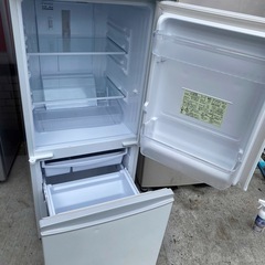 NO B709🌈福岡市内配送設置無料✨🌈シャープ 137L 2ドアノンフロン冷蔵庫 keyword キーワードホワイト SJ14E5KWの画像