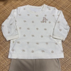 UNIQLO ユニクロ ディズニーフリースパジャマ プーさん 90cmの画像