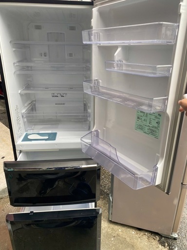 NO B712?福岡市内配送設置無料✨?三菱電機 MITSUBISHI ELECTRIC 冷蔵庫 (370L・右開） 3ドア プラチナ
