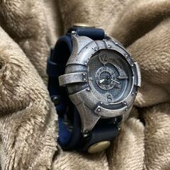 くるき亭 ロボハッシュSlim ブラックシルバー 腕時計 スチームパンクの画像