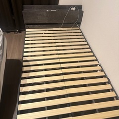 RASIKセミダブルベッドフレーム(ストーングレー)の画像