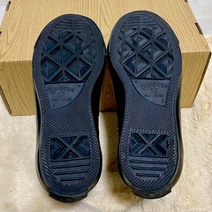 コンバース オールスター レザー ハイカット モノクロ 黒 22cmの画像