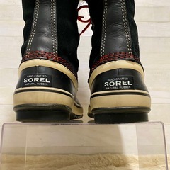 SOREL ソレル スノーブーツ 黒 23cm ファー 防水 雪道対応の画像