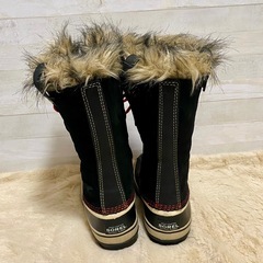 SOREL ソレル スノーブーツ 黒 23cm ファー 防水 雪道対応の画像