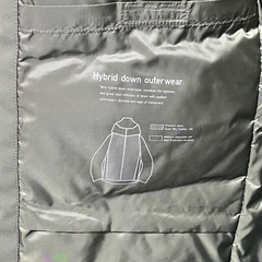UNIQLOハイブリッドダウンパーカー Lサイズ dark greenの画像