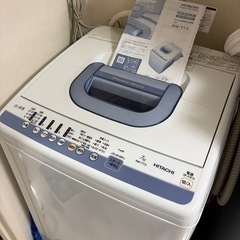 日立　洗濯機7kg　白い約束の画像