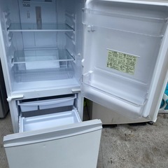 NO B709🌈福岡市内配送設置無料✨🌈シャープ 137L 2ドアノンフロン冷蔵庫 keyword キーワードホワイト SJ14E5KWの画像