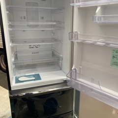 NO B712🌈福岡市内配送設置無料✨🌈三菱電機 MITSUBISHI ELECTRIC 冷蔵庫 (370L・右開） 3ドア プラチナブラック MR-C37W-Bの画像