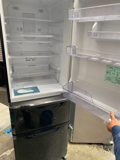 NO B712?福岡市内配送設置無料✨?三菱電機 MITSUBISHI ELECTRIC 冷蔵庫 (370L・右開） 3ドア プラチナ