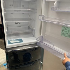 NO B712🌈福岡市内配送設置無料✨🌈三菱電機 MITSUBISHI ELECTRIC 冷蔵庫 (370L・右開） 3ドア プラチナブラック MR-C37W-Bの画像