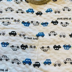 2枚 バースデー しまむら 暖か肌着 80 乗り物 ロンパース ボディスーツの画像