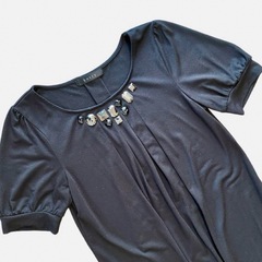 美品 ketty 胸元ビジュー 半袖ワンピース 大人可愛い 女子会 Xmasの画像