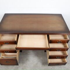 『karimoku』カリモク コロニアル 両袖机 エグゼクティブデスク 役員デスク 書斎机 ワークデスク 机 デスク RWdes13の画像