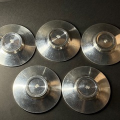 本錫 錫半 茶托 錫製 煎茶道具 箱なし 古錫 刻印あり5客セットの画像