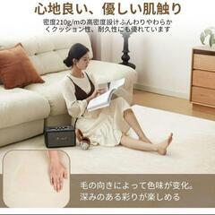 【新品】ラグ カーペット 約2畳 185 x 185cm 滑り止め付 洗濯機 丸洗いの画像