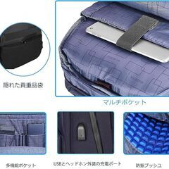 ニューオキシアPCリュック　USBポート・クッションポケット　の画像