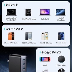 【新品】充電器 Type-C 100W 4台同時 急速充電 折りたたみ式プラグ usbの画像