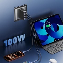 【新品】充電器 Type-C 100W 4台同時 急速充電 折りたたみ式プラグ usbの画像