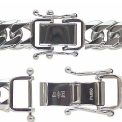 【美品】喜平プラチナブレスレット 50g 20cm 6面ダブル 中留W PT850 造幣局刻印入の画像